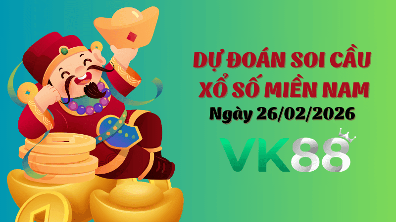 VK88 Dự Đoán Soi Cầu Xổ Số Miền Nam Ngày 26/02/2026 - Tìm Kiếm Con Lô Ưu Tú Nhất